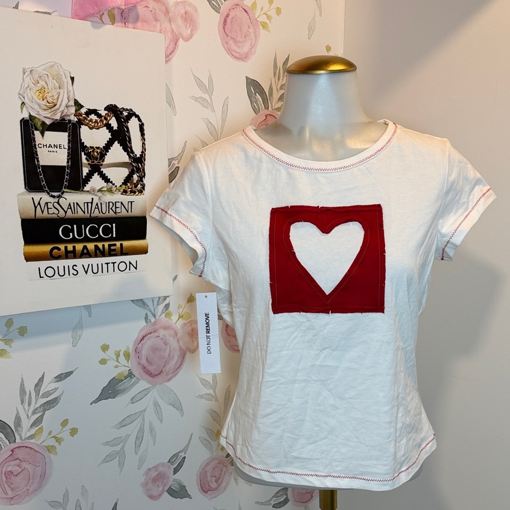Princess Polly We’re Lovers Baby Tee White Sz 10 NWT
